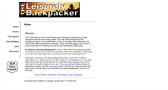 Desktop Screenshot of leisurelybackpacker.com